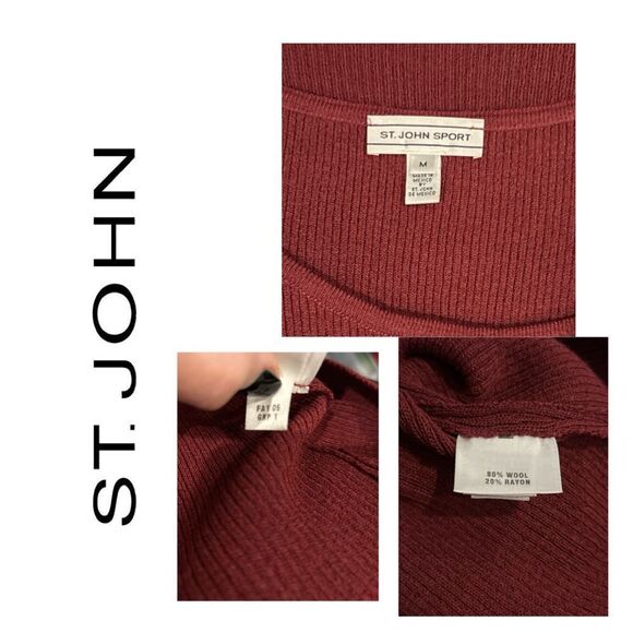 St. John Sport Wool‎ Ribbed Knit Tank Top - Size M - Picture 3 of 3